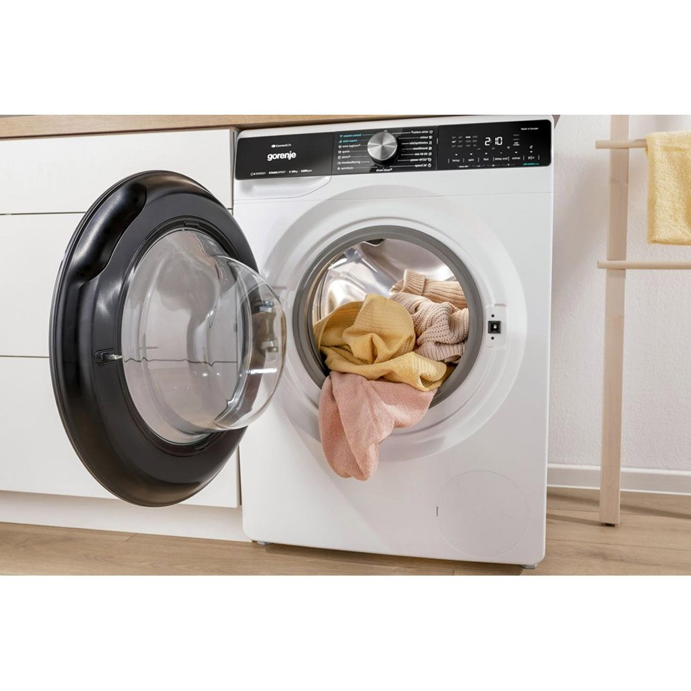 Masina de spalat rufe frontala GORENJE WNS94ATWIFI, SteamTech, 9 kg, 1400rpm, Clasa A, alb