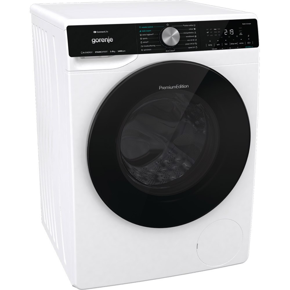 Masina de spalat rufe frontala GORENJE WNS94ATWIFI, SteamTech, 9 kg, 1400rpm, Clasa A, alb