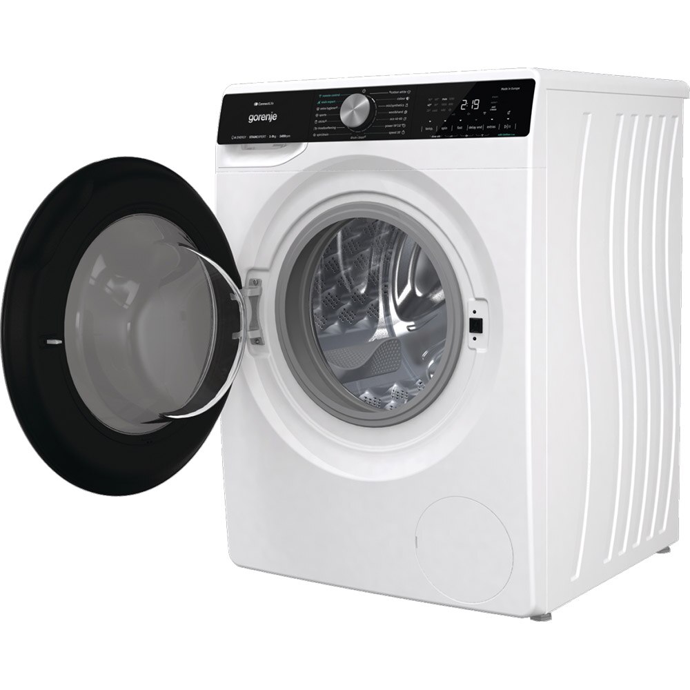 Masina de spalat rufe frontala GORENJE WNS94ATWIFI, SteamTech, 9 kg, 1400rpm, Clasa A, alb
