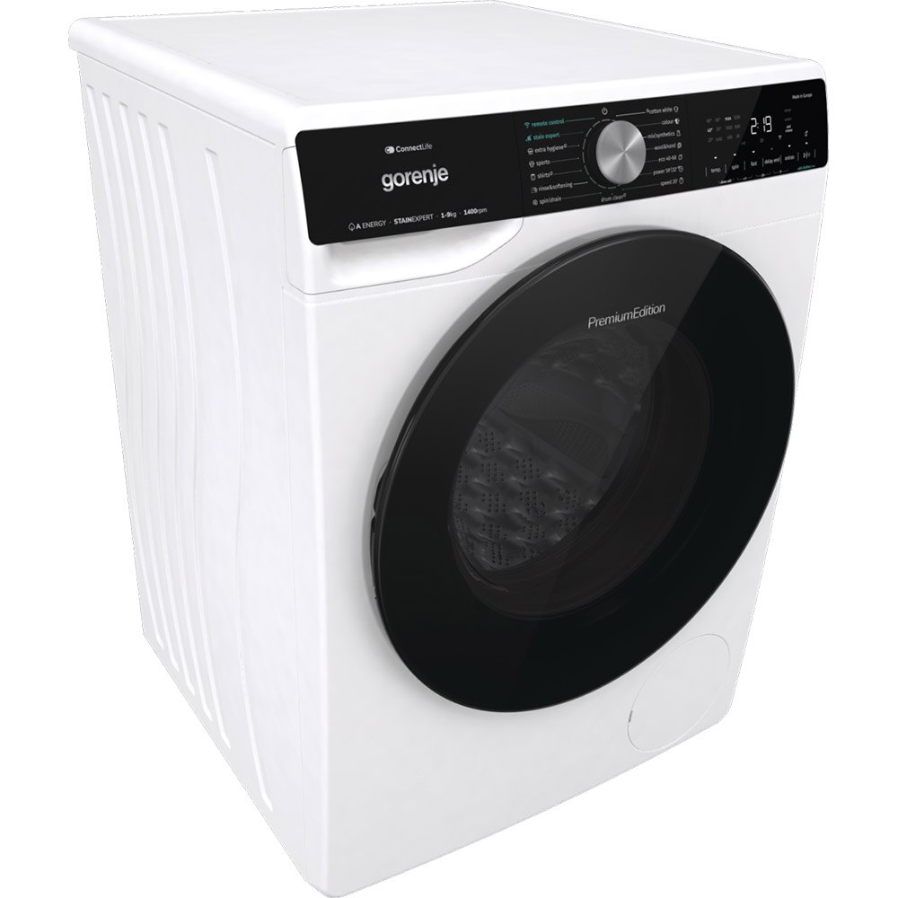 Masina de spalat rufe frontala GORENJE WNS94ATWIFI, SteamTech, 9 kg, 1400rpm, Clasa A, alb