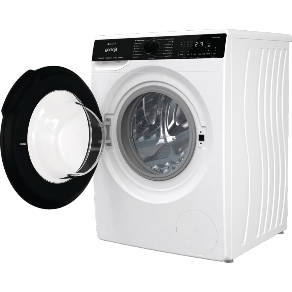 Masina de spalat rufe frontala GORENJE WPNA14A3PWIFI, SteamTech, 10 kg, 1400rpm, Clasa A, Wi-Fi, alb