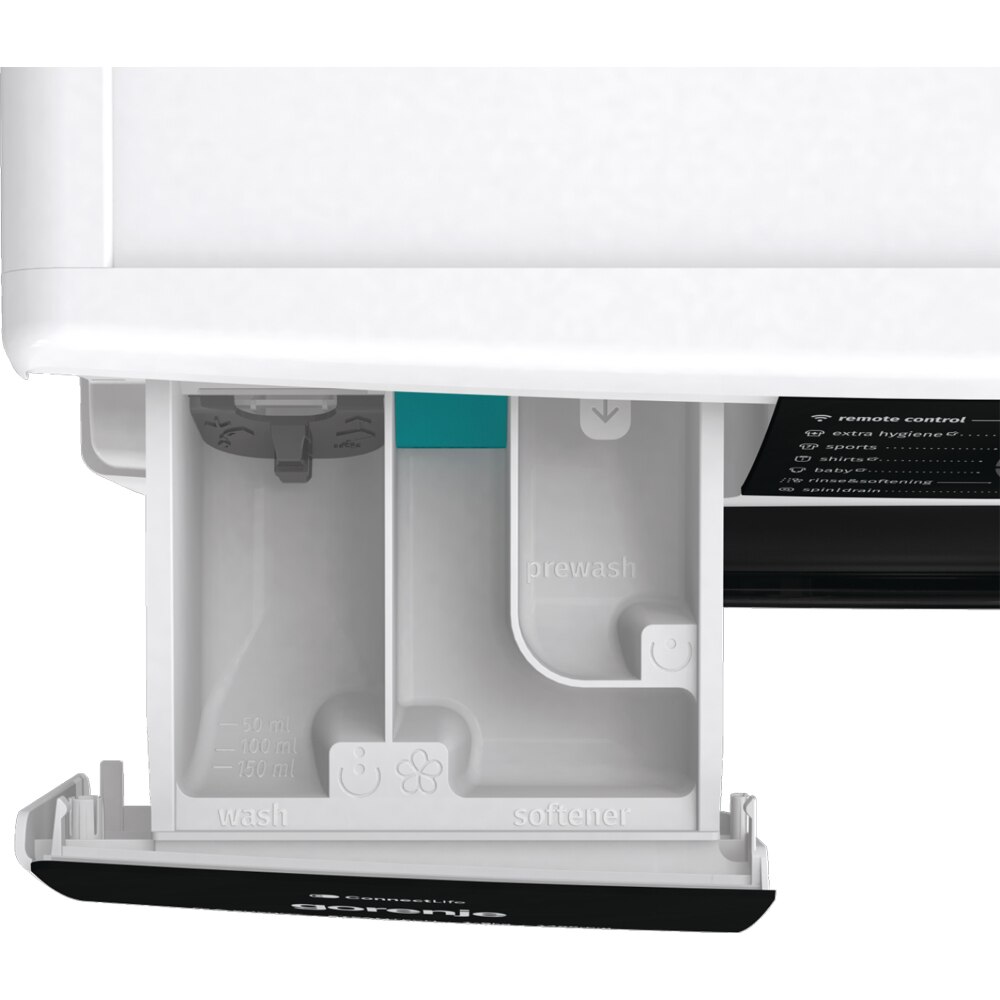 Masina de spalat rufe frontala GORENJE WPNA84A2TSWIFI, SteamTech, 8 kg, 1400rpm, Clasa A, Wi-Fi, alb