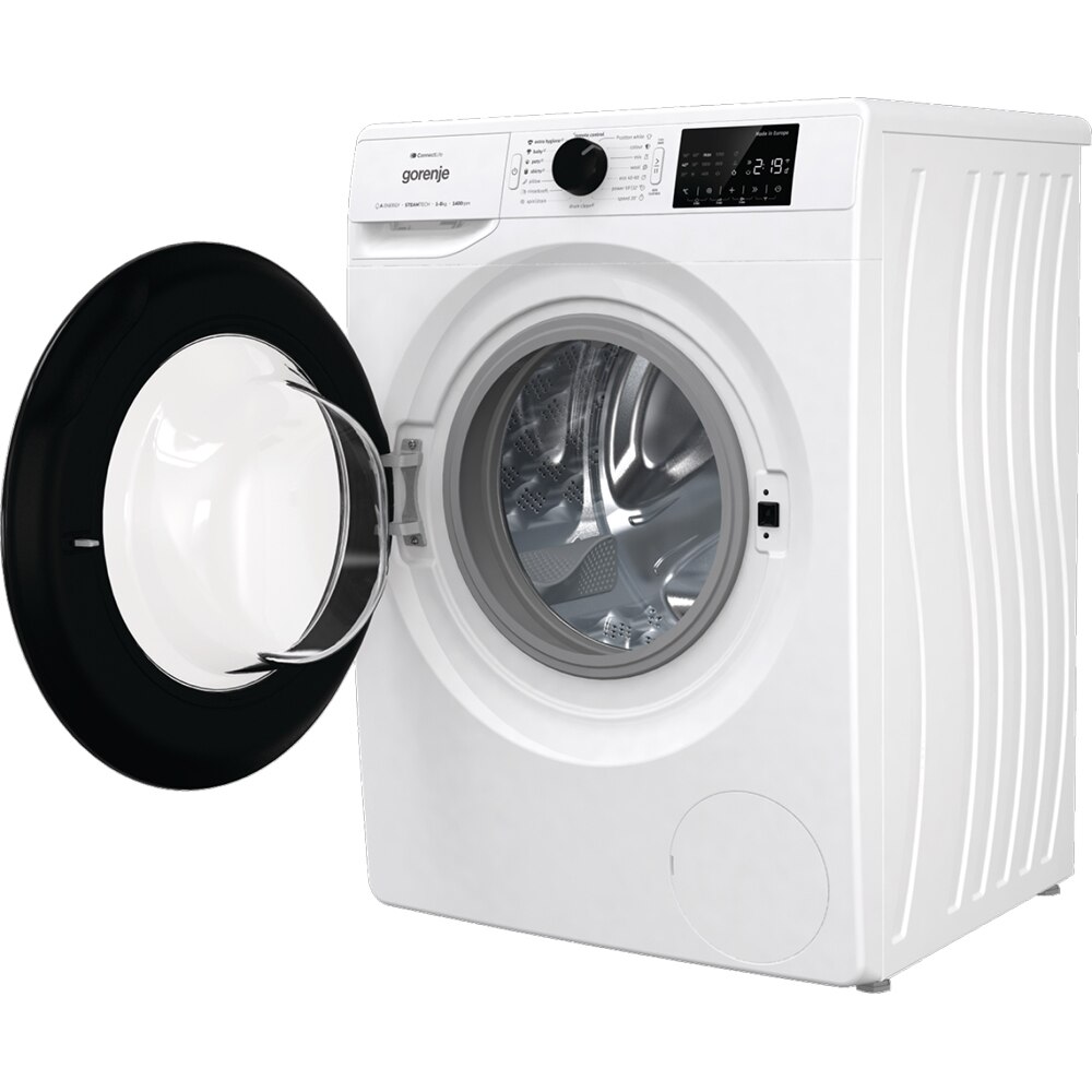 Masina de spalat rufe frontala GORENJE WPNEI84A1SWIFI, SteamTech, 8 kg, 1400rpm, Clasa A, Wi-Fi, alb