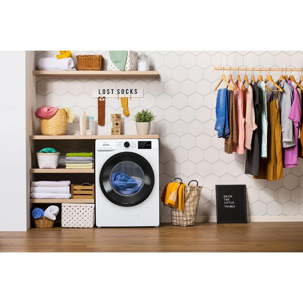 Masina de spalat rufe frontala GORENJE WPNEI84A1SWIFI, SteamTech, 8 kg, 1400rpm, Clasa A, Wi-Fi, alb