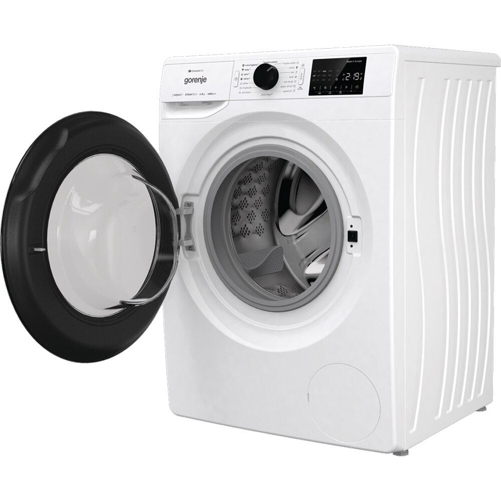 Masina de spalat rufe frontala GORENJE WPNEI94A1SWIFI, SteamTech, 9 kg, 1400rpm, Clasa A, Wi-Fi, alb
