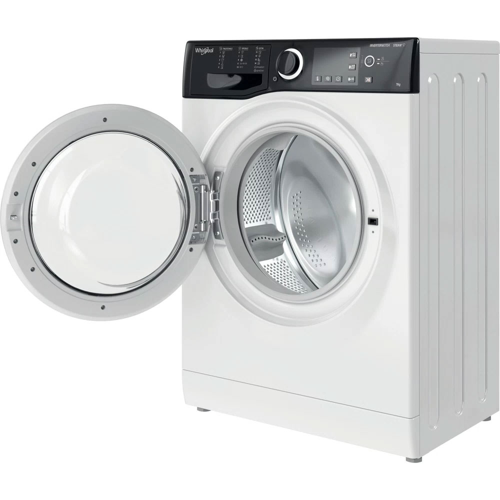 Masina de spalat rufe frontala slim WHIRLPOOL WRSB 7259 BB EU, 7 kg, 1200rpm, Clasa B, alb