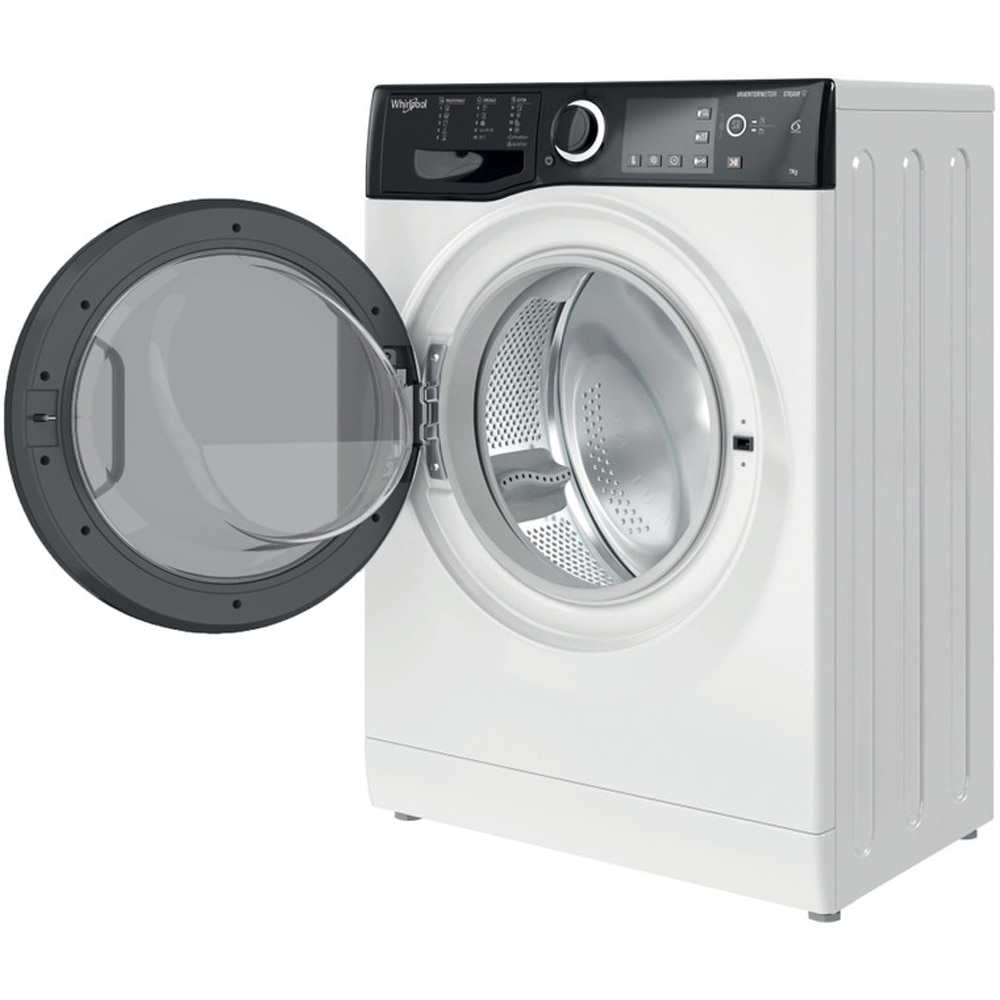 Masina de spalat rufe frontala slim WHIRLPOOL WRSB 7259 D EU, 6th Sense, Steam, 7 kg, 1200rpm, Clasa B, alb