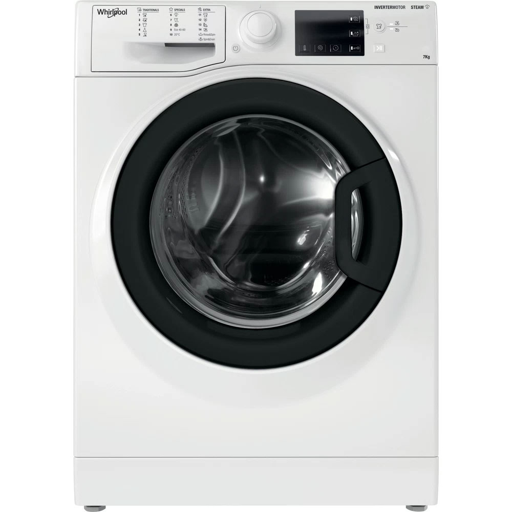 Masina de spalat rufe frontala WHIRLPOOL WRSB 7259 WB EU, 7 kg, 1200rpm, Clasa B, alb