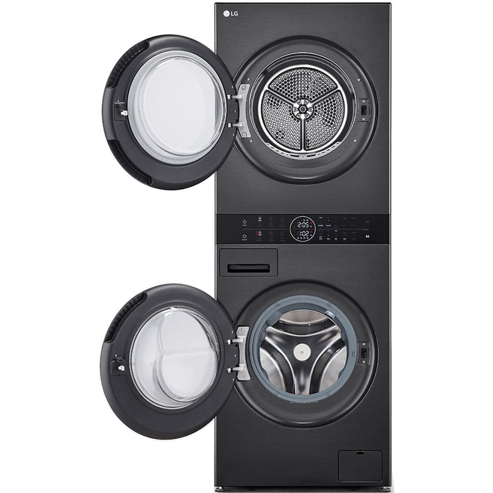 Masina de spalat rufe frontala cu uscator LG WashTower WT1210BBF, Steam, 12/10 kg, 1400 rpm, Clasa A/C, Wi-Fi, negru