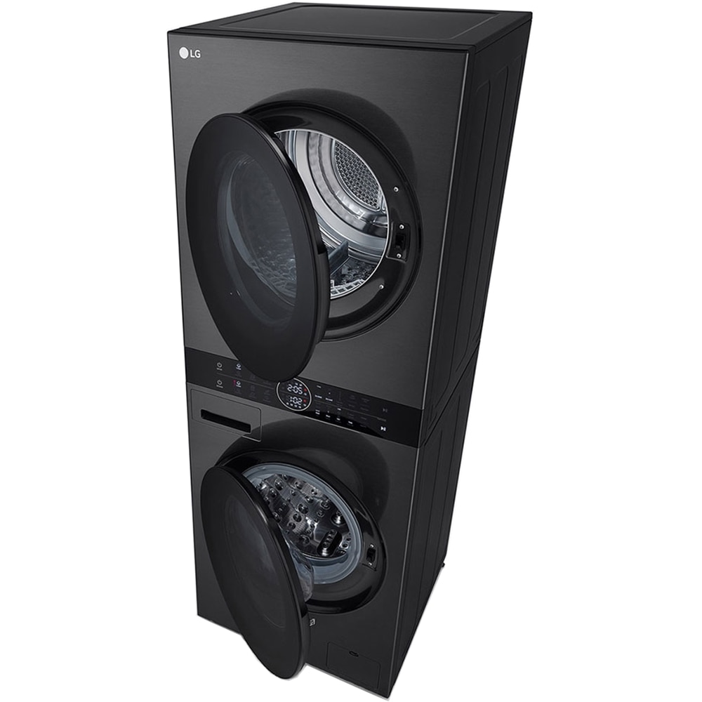 Masina de spalat rufe frontala cu uscator LG WashTower WT1210BBF, Steam, 12/10 kg, 1400 rpm, Clasa A/C, Wi-Fi, negru