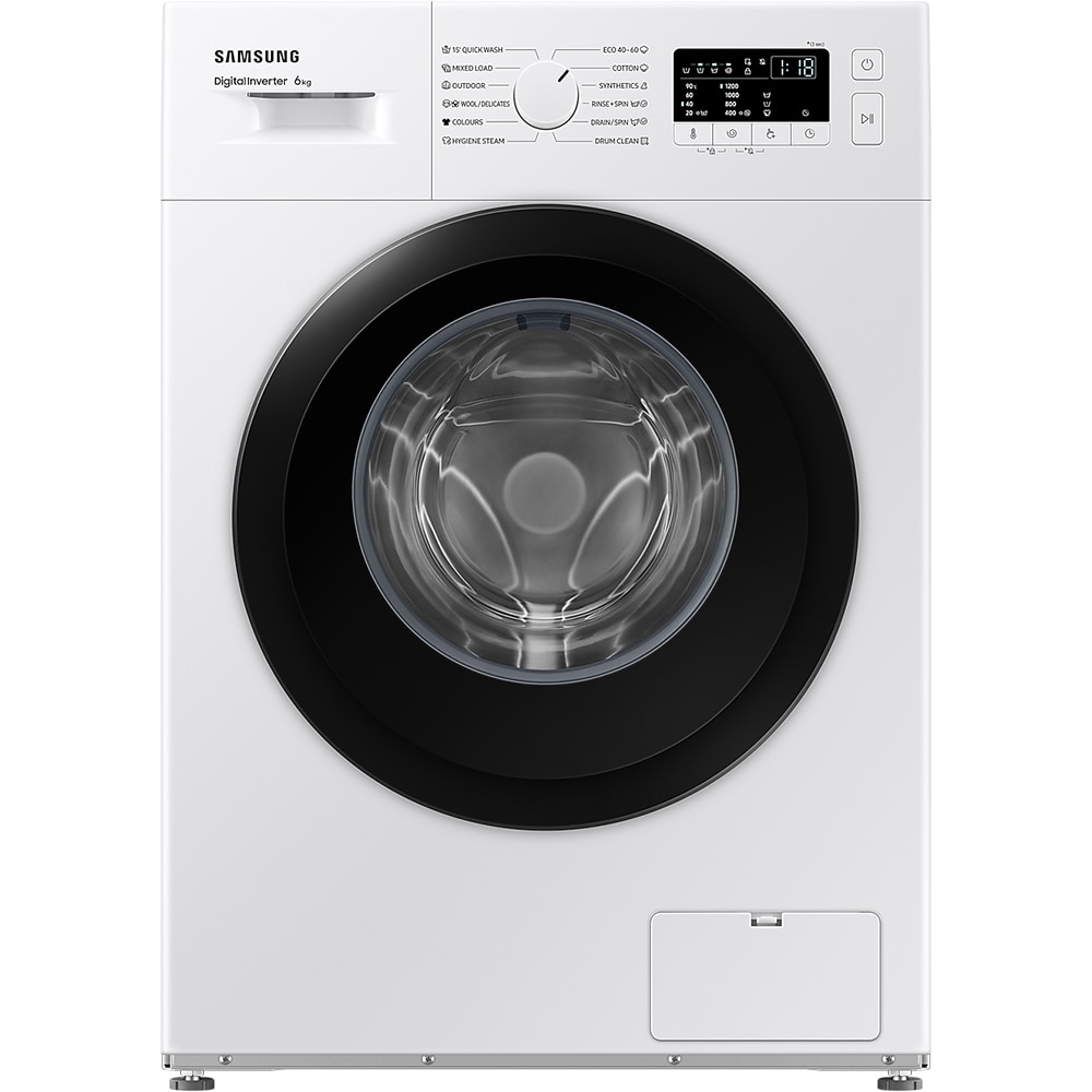 Masina de spalat rufe frontala slim SAMSUNG WW60A3120BE/LE, 6 kg, 1200rpm, Clasa C, alb