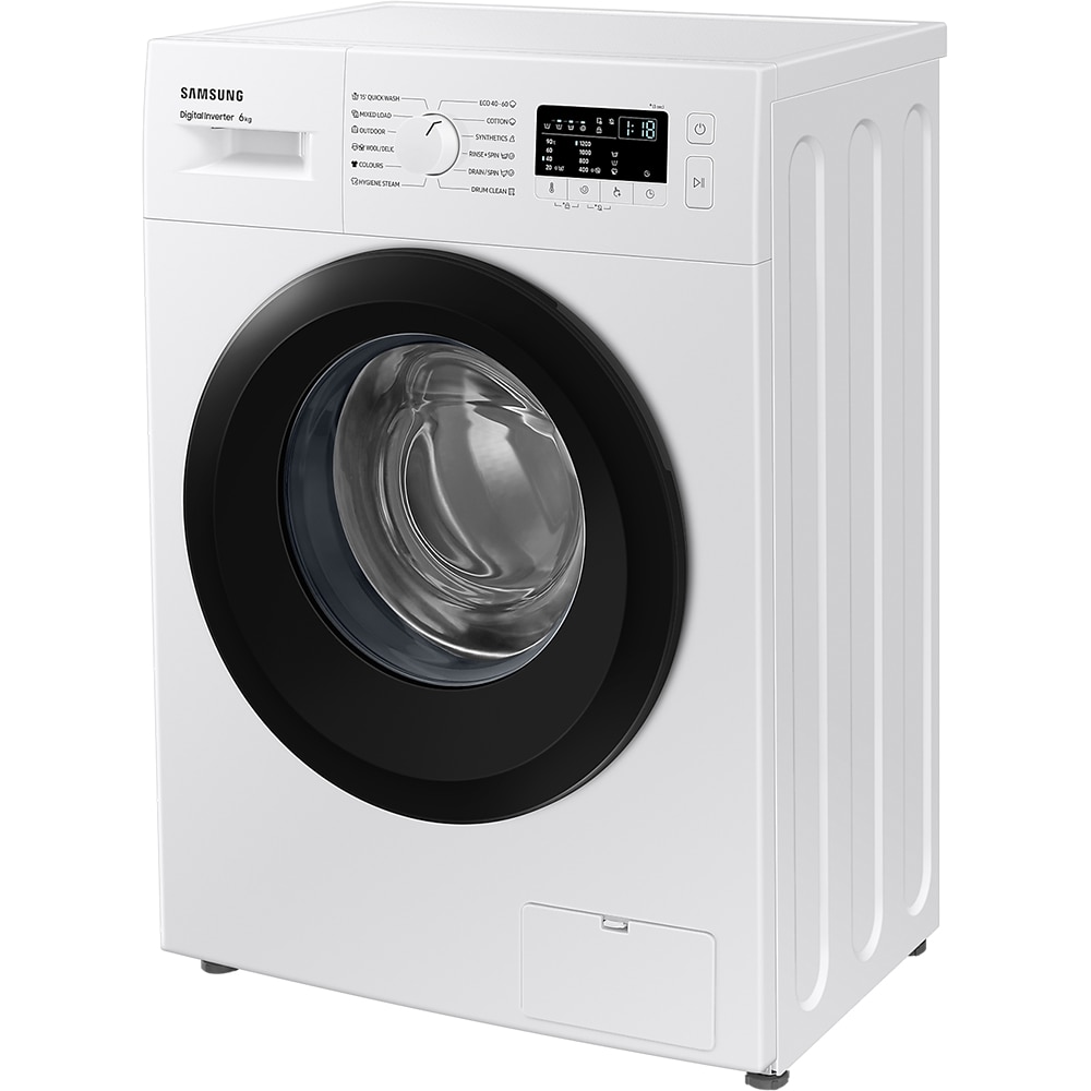 Masina de spalat rufe frontala slim SAMSUNG WW60A3120BE/LE, 6 kg, 1200rpm, Clasa C, alb