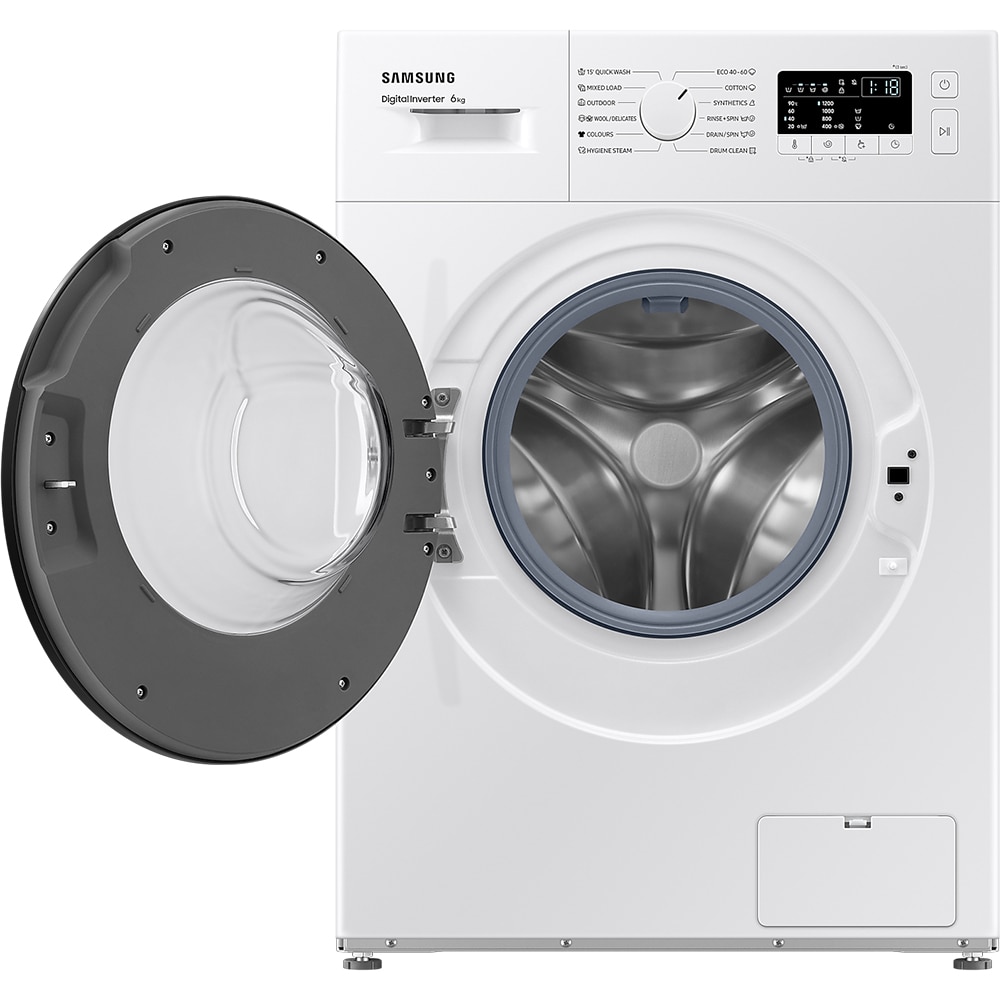 Masina de spalat rufe frontala slim SAMSUNG WW60A3120BE/LE, 6 kg, 1200rpm, Clasa C, alb