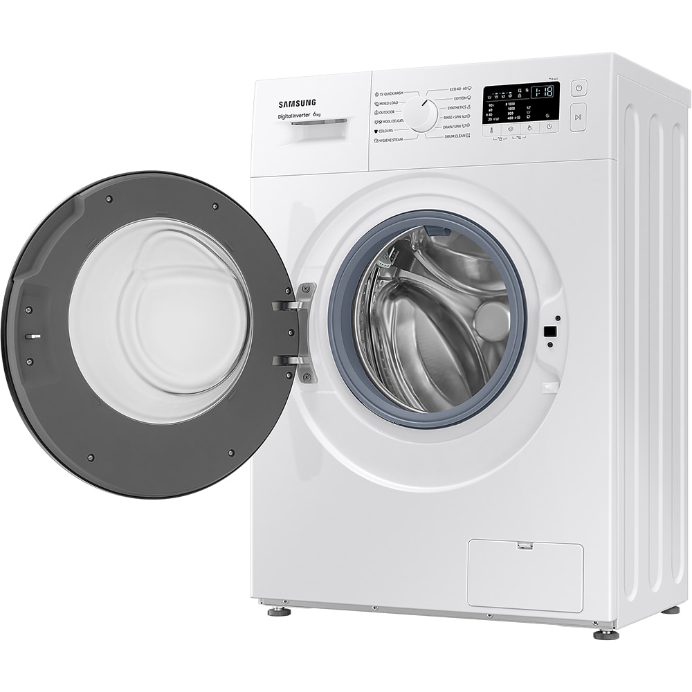 Masina de spalat rufe frontala slim SAMSUNG WW60A3120BE/LE, 6 kg, 1200rpm, Clasa C, alb