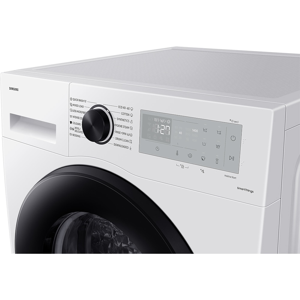 Masina de spalat rufe frontala SAMSUNG WW90CGC04DAHLE, AI Control, Eco Bubble, 9 kg, 1400rpm, Clasa A, alb