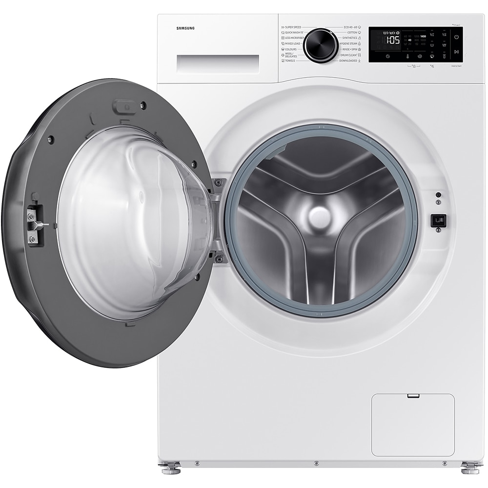 Masina de spalat rufe frontala slim SAMSUNG WW90DG5G34AELE, AI EcoBubble, AI Energy, 9 kg, 1400rpm, Clasa A, alb