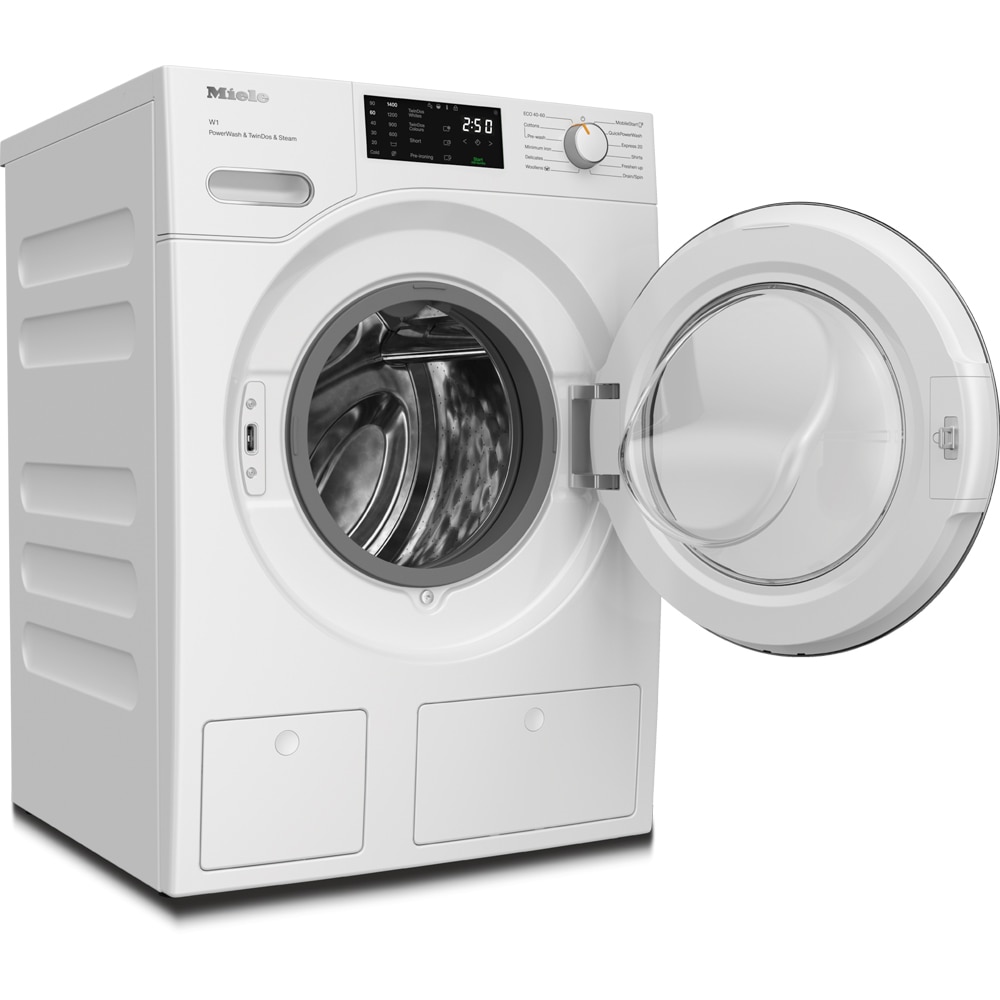 Masina de spalat rufe frontala MIELE WWG880 WCS PWash&TDos, SteamCare, 9 kg, 1400rpm, Clasa A, Wi-Fi, alb