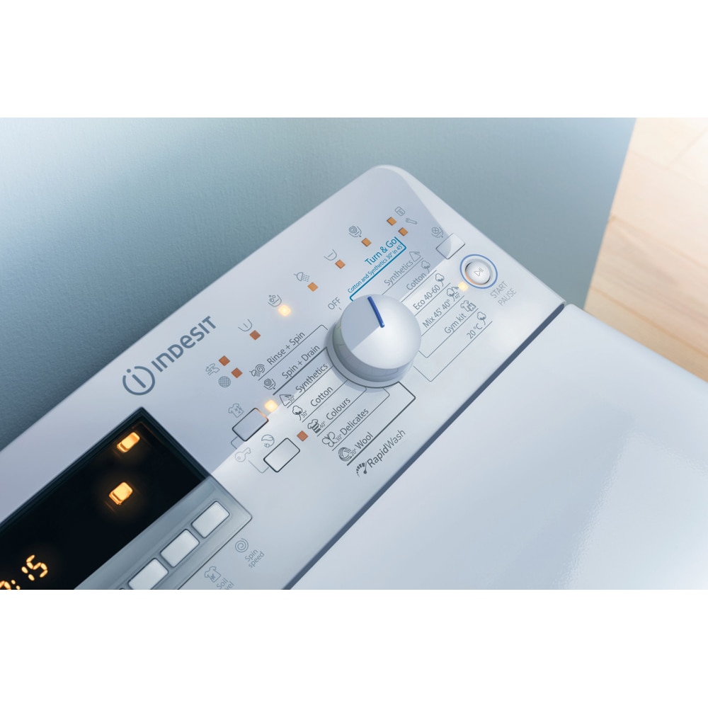 Masina de spalat rufe verticala INDESIT BTW B7220P EU/N, 7 kg, 1200rpm, Clasa E, alb