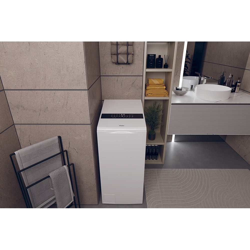 Masina de spalat rufe verticala HAIER Series 9 HW90-BPD13386U-S, 9 kg, 1300rpm, Clasa A, Wi-Fi, alb
