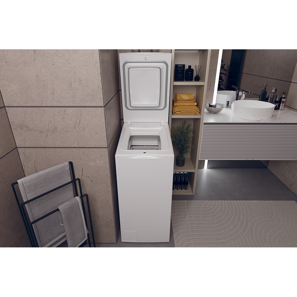 Masina de spalat rufe verticala HAIER Series 9 HW90-BPD13386U-S, 9 kg, 1300rpm, Clasa A, Wi-Fi, alb