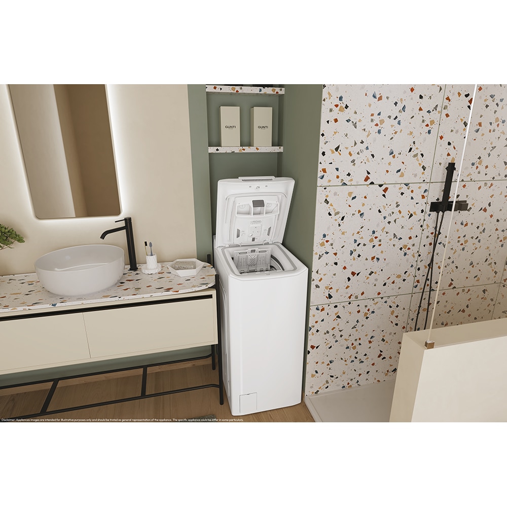 Masina de spalat rufe verticala CANDY ProWash 300 TCAS275D3-S, Steam, 7 kg, 1200rpm, Clasa C, alb