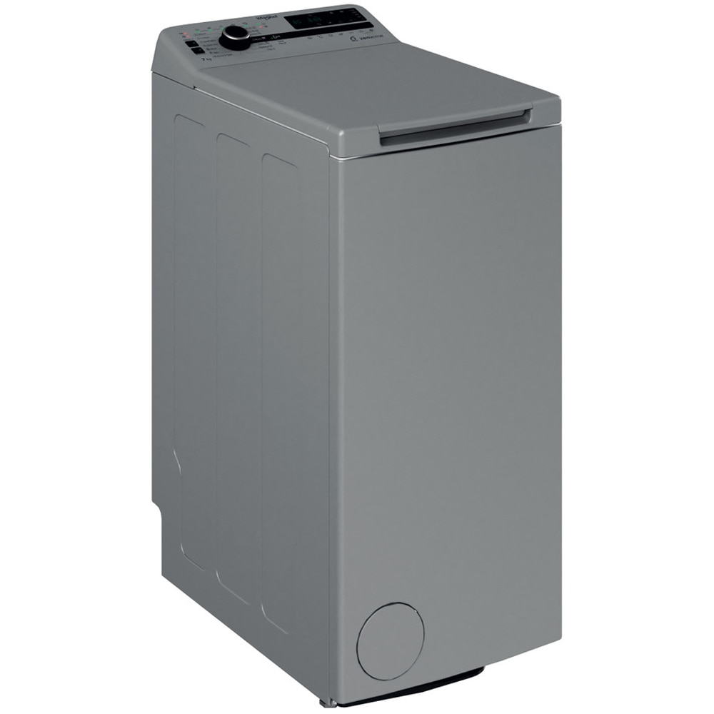 Masina de spalat rufe verticala WHIRLPOOL TDLRS 7232BS EU, 6th Sense, 7 kg, 1200rpm, Clasa D, argintiu
