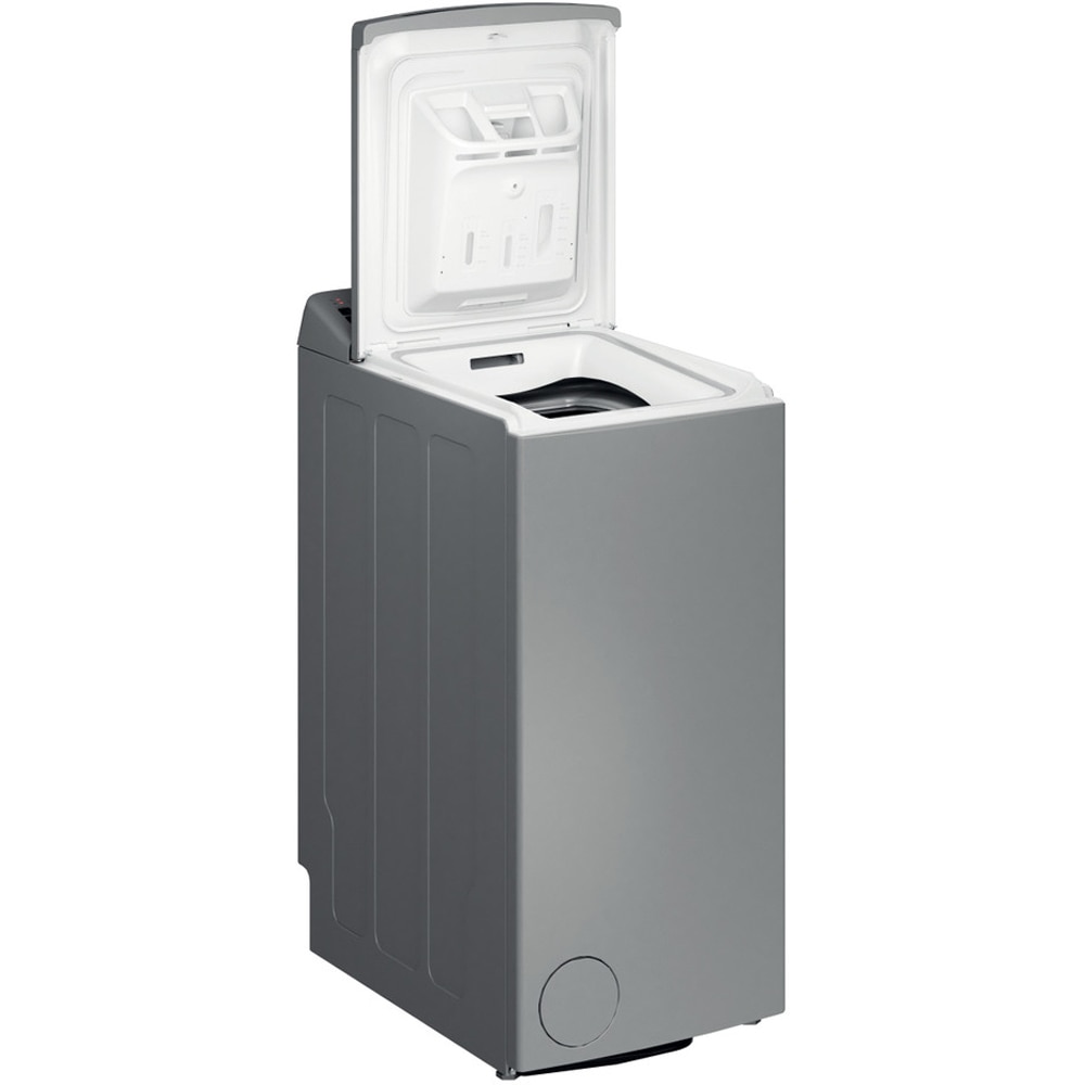 Masina de spalat rufe verticala WHIRLPOOL TDLRS 7232BS EU, 6th Sense, 7 kg, 1200rpm, Clasa D, argintiu