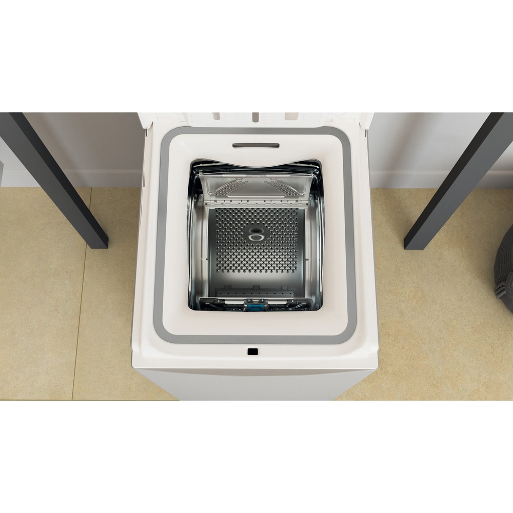 Masina de spalat rufe verticala WHIRLPOOL TDLRS 7232BS EU, 6th Sense, 7 kg, 1200rpm, Clasa D, argintiu