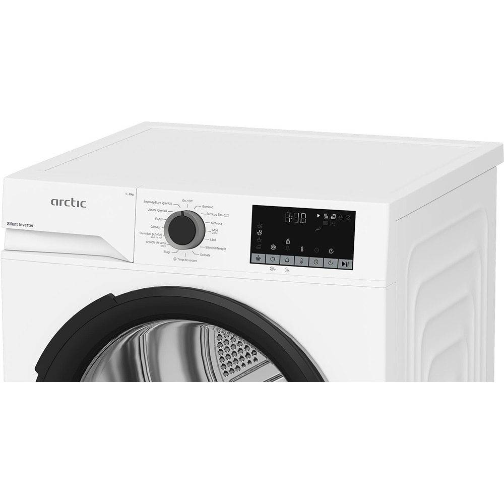 Uscator de rufe ARCTIC A2T28249W, Pompa de caldura, 8 kg, 15 programe, Clasa C, alb