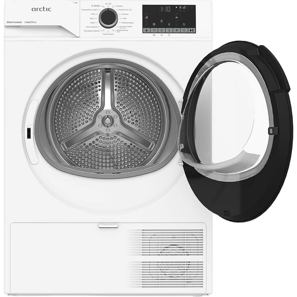 Uscator de rufe ARCTIC A2T29253W, Pompa de caldura, 9 kg, 15 programe, Clasa C, alb