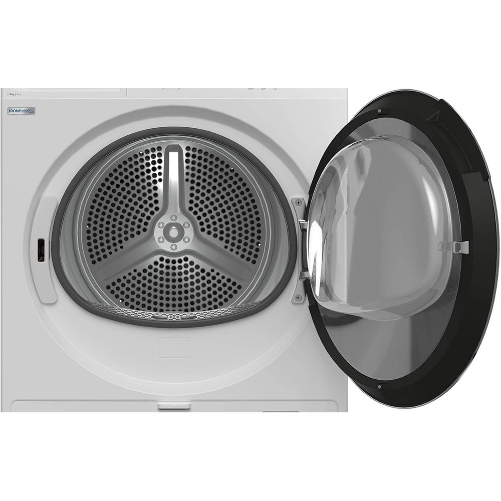 Uscator de rufe BEKO B5T68233, Pompa de caldura, 8kg, 15 programe, Clasa E, alb