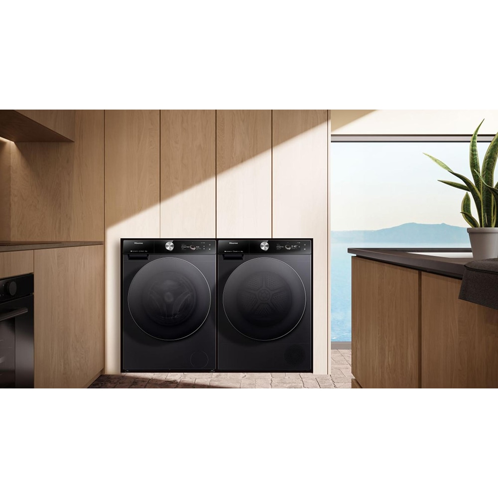 Uscator de rufe HISENSE DH7S107BB, Pompa de caldura, 10 kg, 20 programe, Clasa C, Wi-Fi, negru