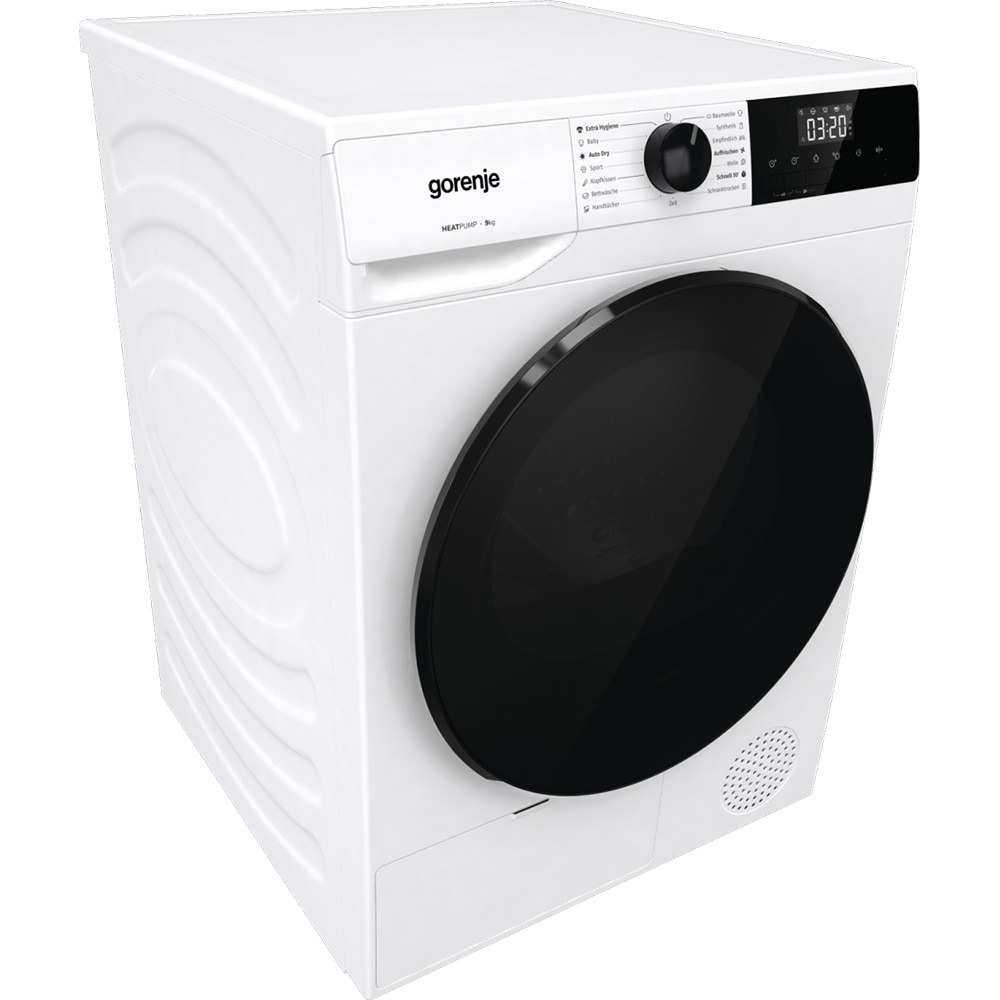 Uscator de rufe GORENJE DHNA92, Pompa de caldura, 9 kg, 15 programe, Clasa D, alb