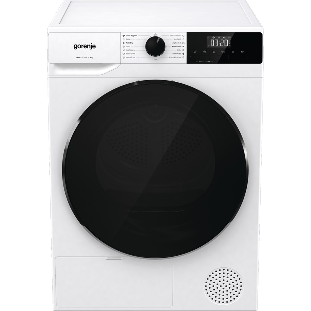 Uscator de rufe GORENJE DHNA92, Pompa de caldura, 9 kg, 15 programe, Clasa D, alb