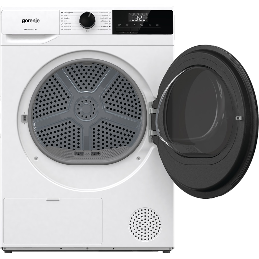 Uscator de rufe GORENJE DHNA92, Pompa de caldura, 9 kg, 15 programe, Clasa D, alb