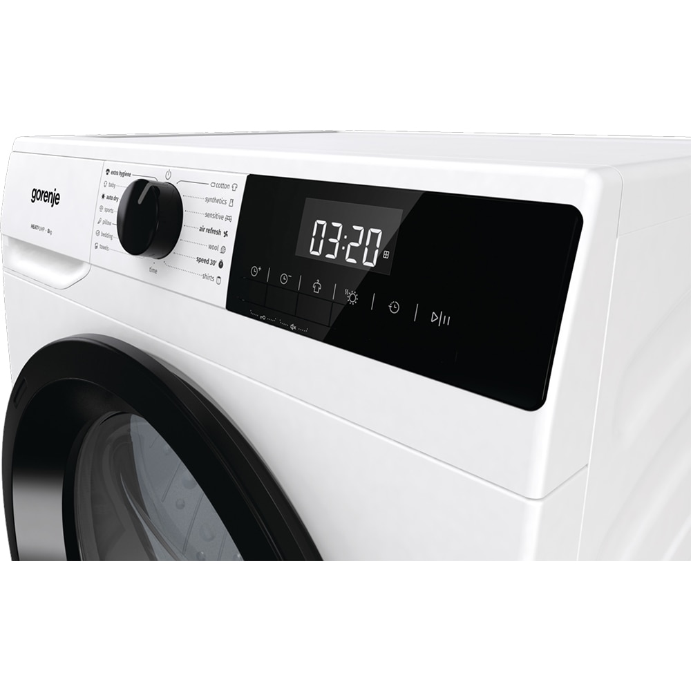 Uscator de rufe GORENJE DHNE82, Pompa de caldura, 8 kg, 15 programe, Clasa D, alb