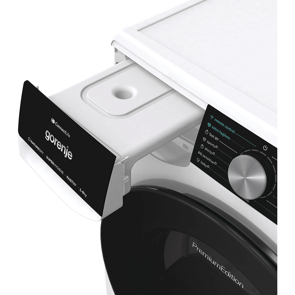 Uscator de rufe GORENJE DNS93, Pompa de caldura, 9 kg, 15 programe, Clasa C, Wi-Fi, alb