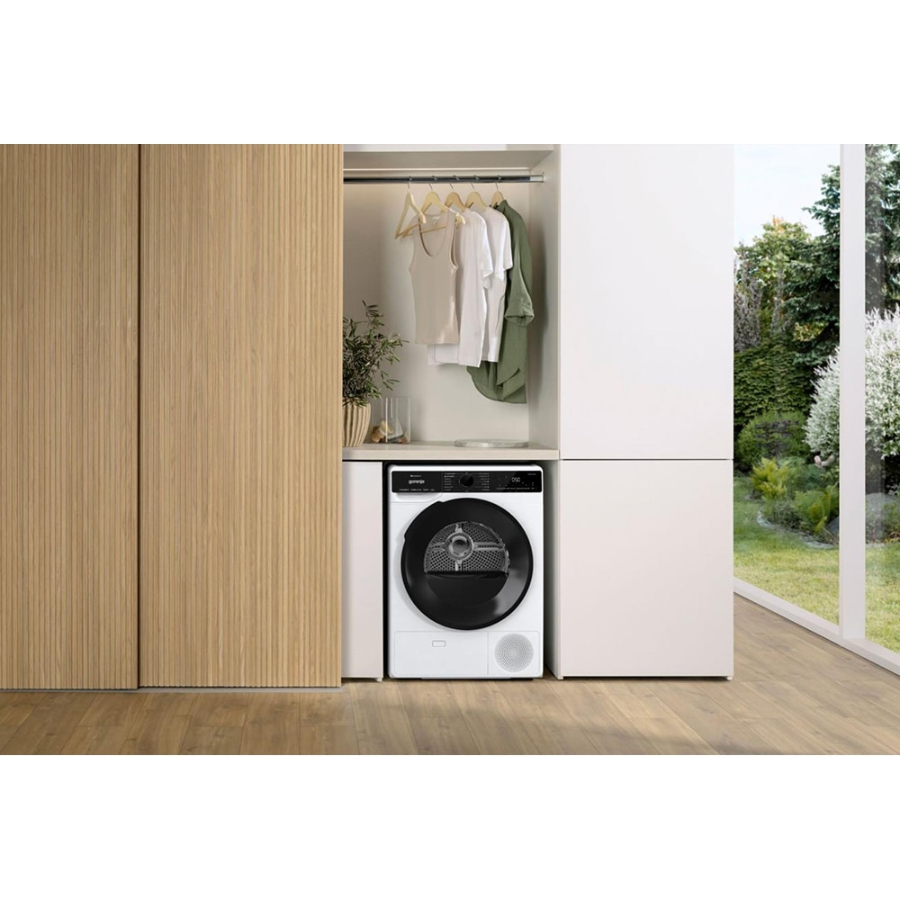 Uscator de rufe GORENJE DPNA92WIFI, Pompa de caldura, 9 kg, 15 programe, Clasa D, Wi-Fi, alb