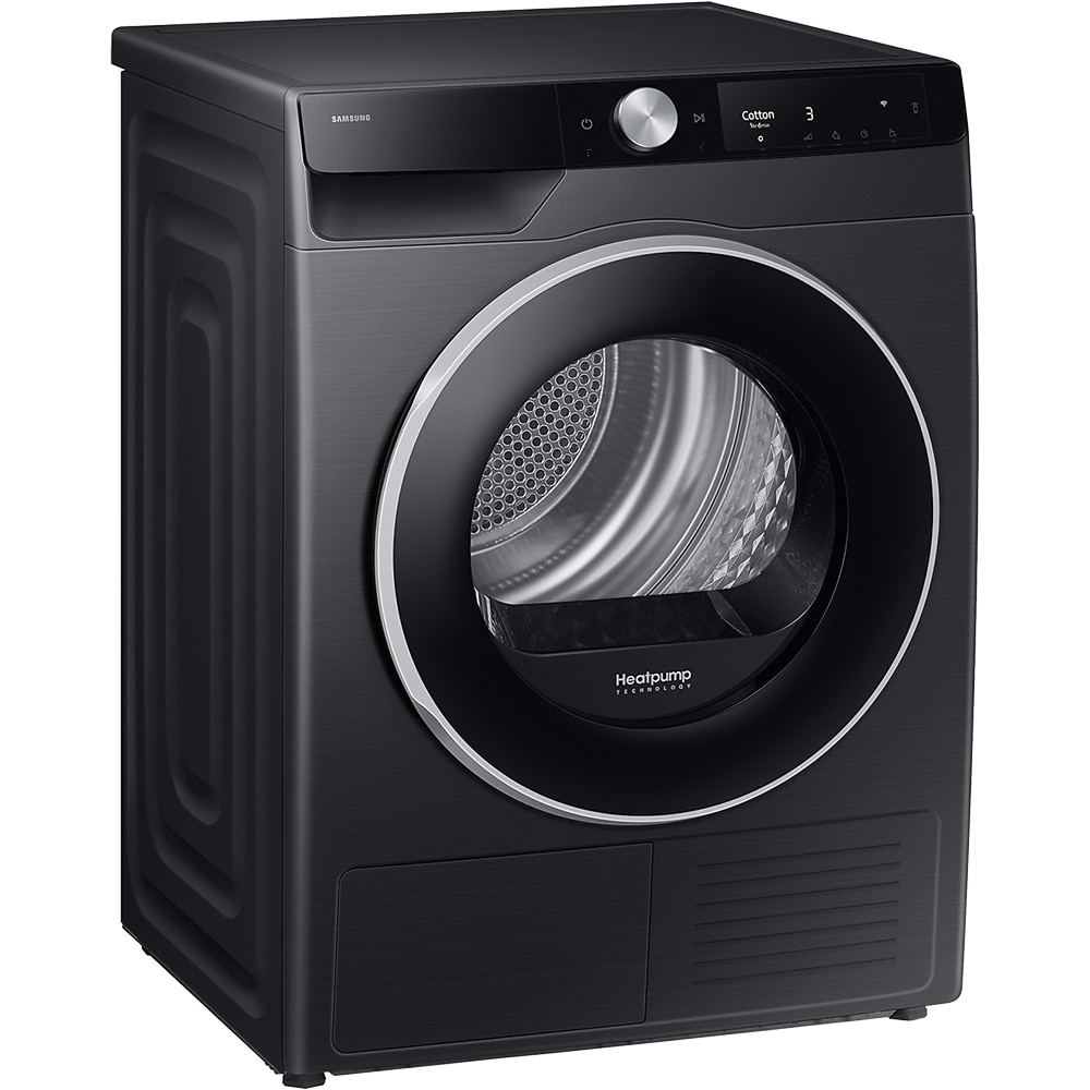 Uscator de rufe SAMSUNG DV80T6220LB/S7, AI Control, Pompa de caldura, 8 kg, 16 programe, Clasa C, negru