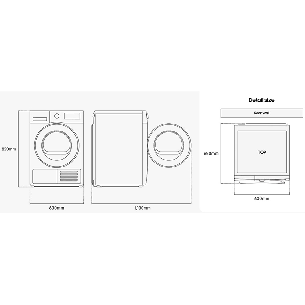 Uscator de rufe SAMSUNG DV80T6220LB/S7, AI Control, Pompa de caldura, 8 kg, 16 programe, Clasa C, negru