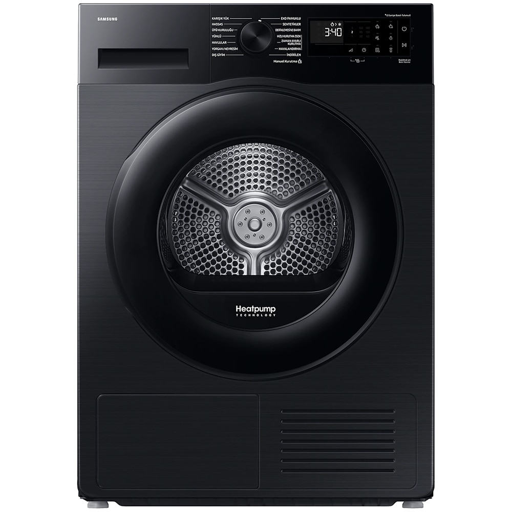 Uscator de rufe SAMSUNG DV90DG52A0ABLE, Pompa de caldura, 9 kg, 14 programe, Clasa C, Wi-Fi, negru