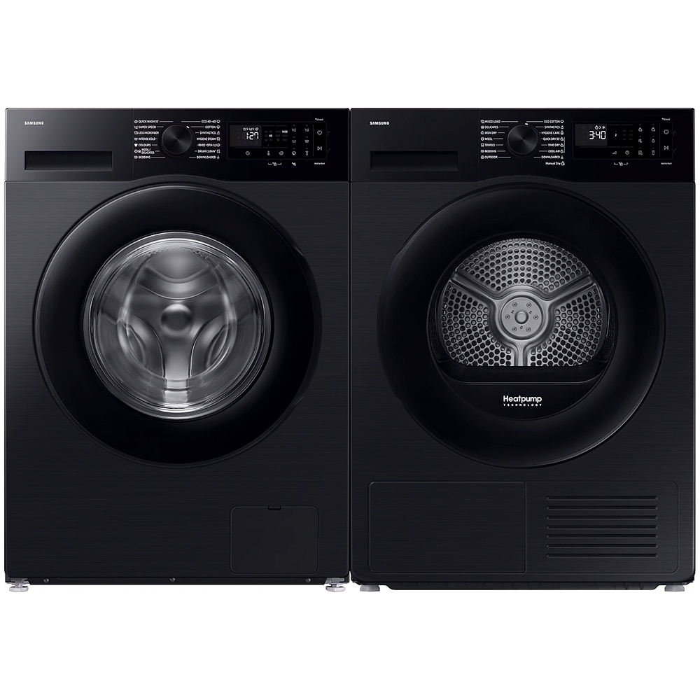 Uscator de rufe SAMSUNG DV90DG52A0ABLE, Pompa de caldura, 9 kg, 14 programe, Clasa C, Wi-Fi, negru