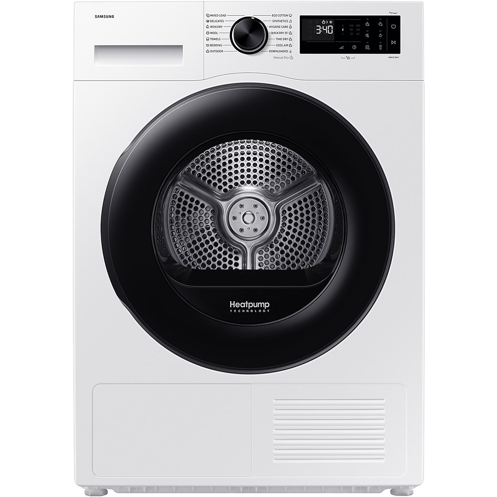 Uscator de rufe SAMSUNG DV90DG52A0AELE, Pompa de caldura, 9 kg, 14 programe, Clasa C, Wi-Fi, alb