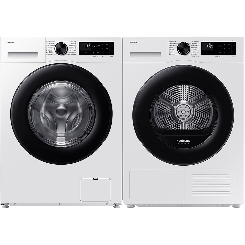 Uscator de rufe SAMSUNG DV90DG52A0AELE, Pompa de caldura, 9 kg, 14 programe, Clasa C, Wi-Fi, alb