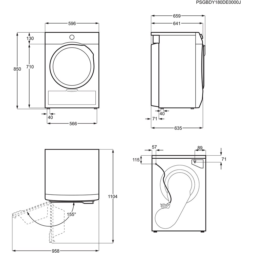 Uscator de rufe ELECTROLUX PerfectCare800 EW8HS259S, Pompa de caldura, 9kg, 12 programe, Clasa A++, alb