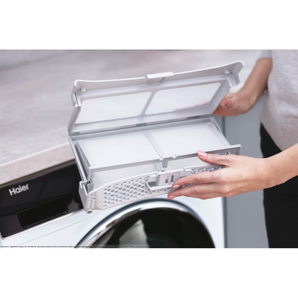 Uscator de rufe HAIER HD80-A2939, Pompa de caldura, 8 kg, 15 programe, Clasa E, alb