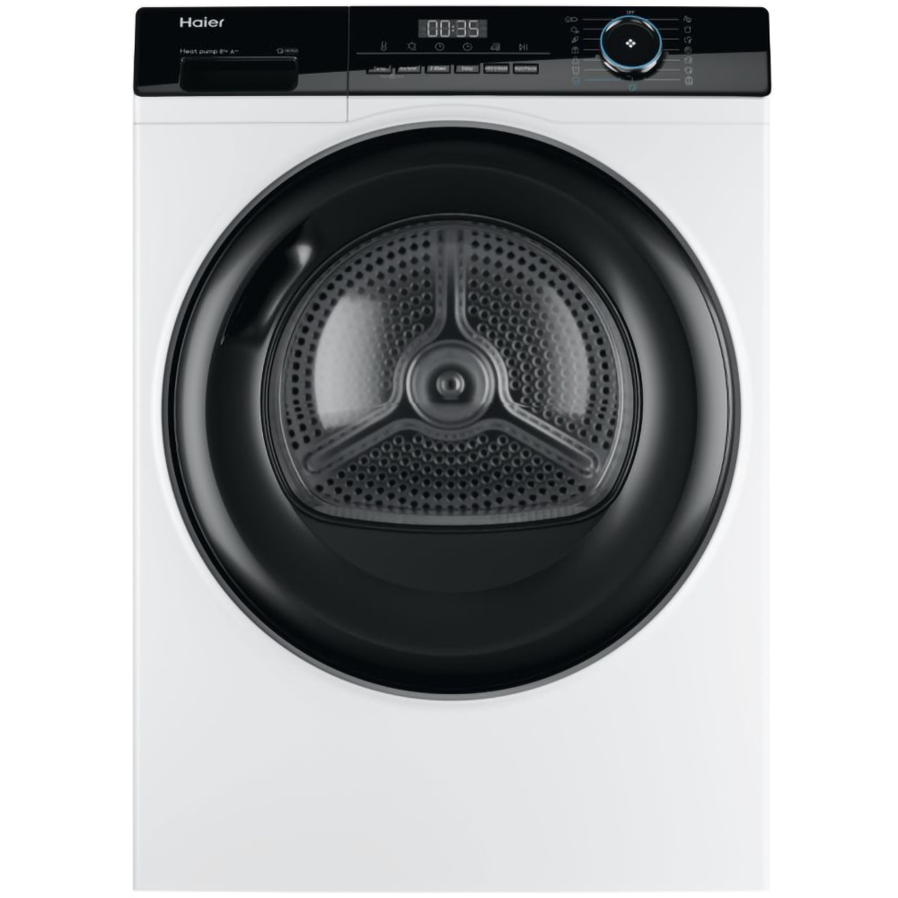 Uscator de rufe HAIER HD80-A2939, Pompa de caldura, 8 kg, 15 programe, Clasa E, alb
