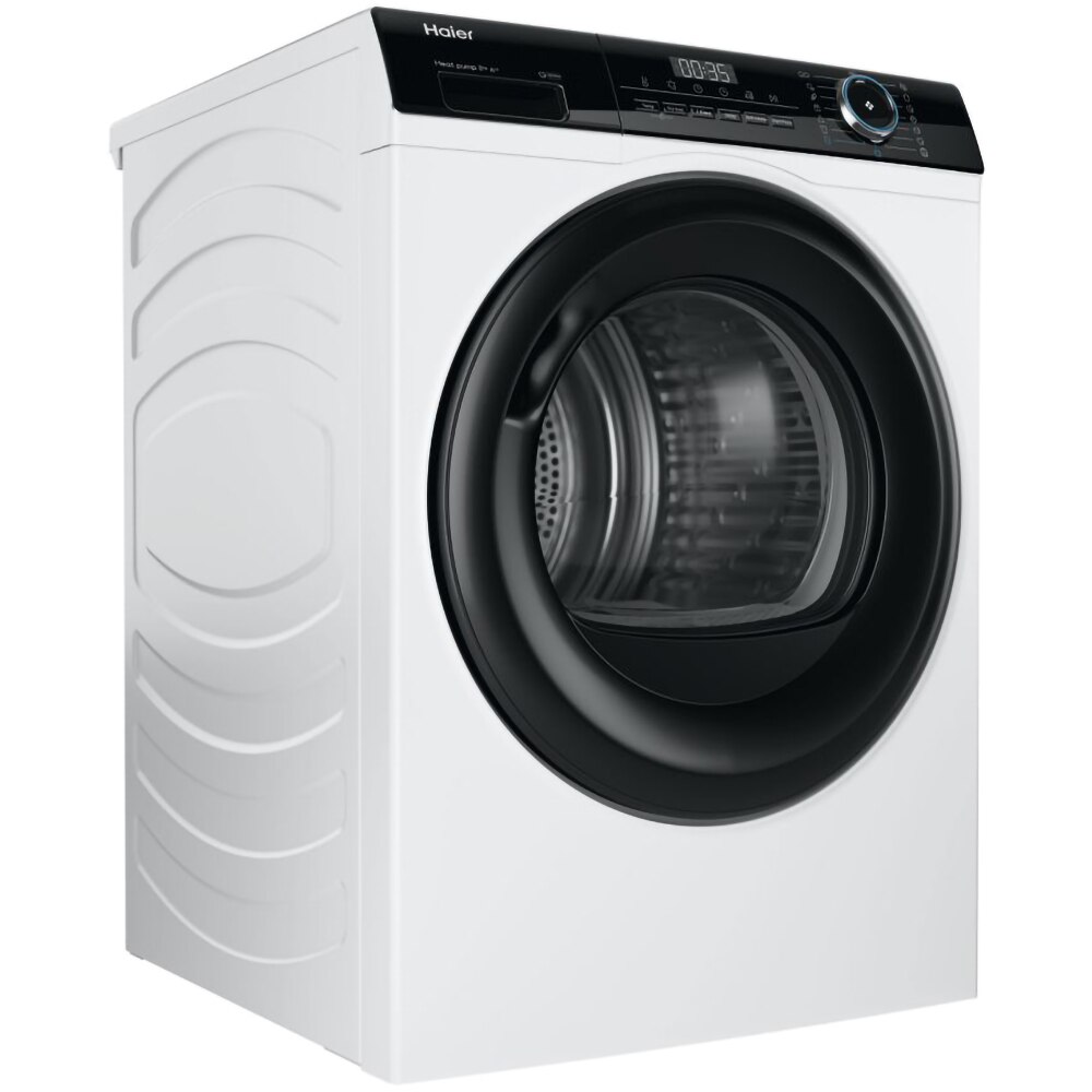 Uscator de rufe HAIER HD80-A2939, Pompa de caldura, 8 kg, 15 programe, Clasa E, alb