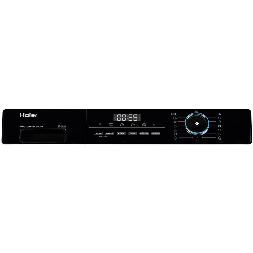 Uscator de rufe HAIER HD80-A2939, Pompa de caldura, 8 kg, 15 programe, Clasa E, alb