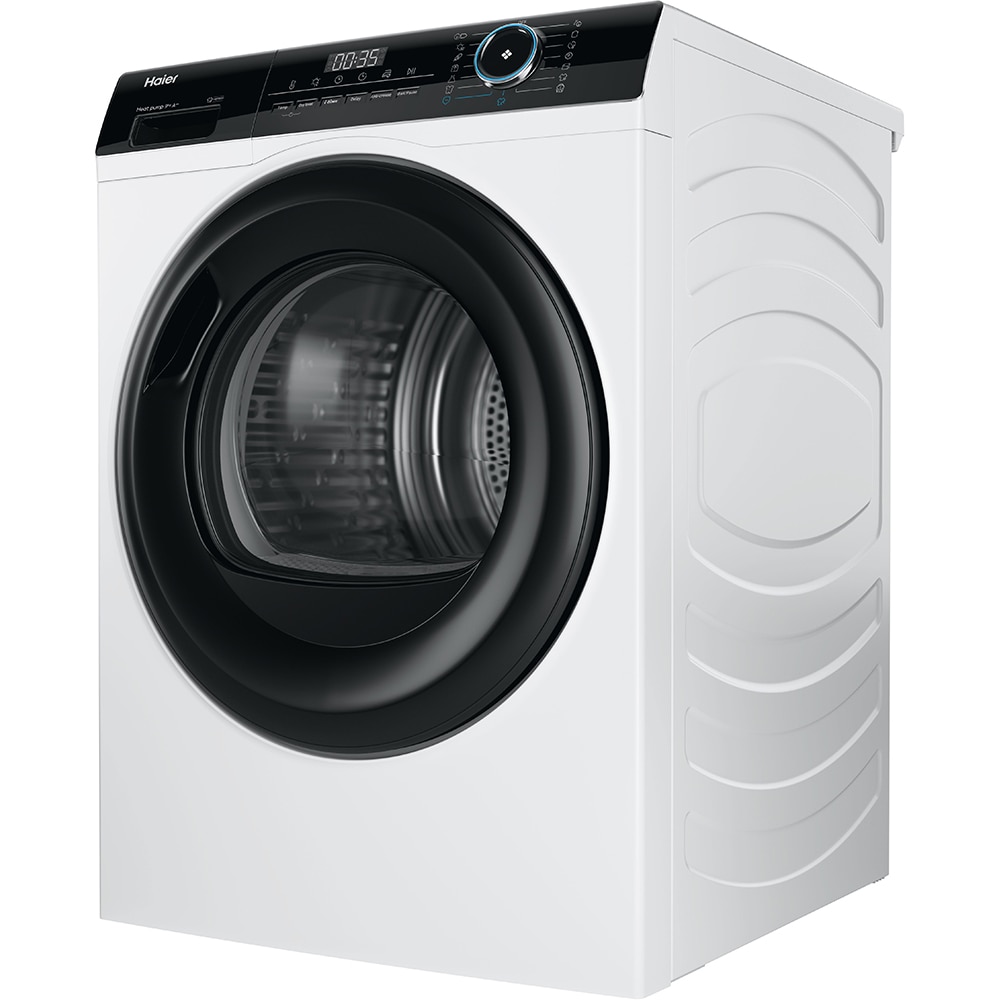 Uscator de rufe HAIER HD90-A2939-S, Pompa de caldura, 9 kg, 15 programe, Clasa E, alb